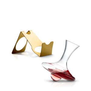 Decanter com Secador Suporte Noe Ouro 24k Riva