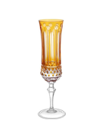 Taça de Cristal Flauta para Champagne Mozart Strauss Âmbar 195ml